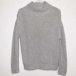 Gap Mock Neck Grey Sweater Small